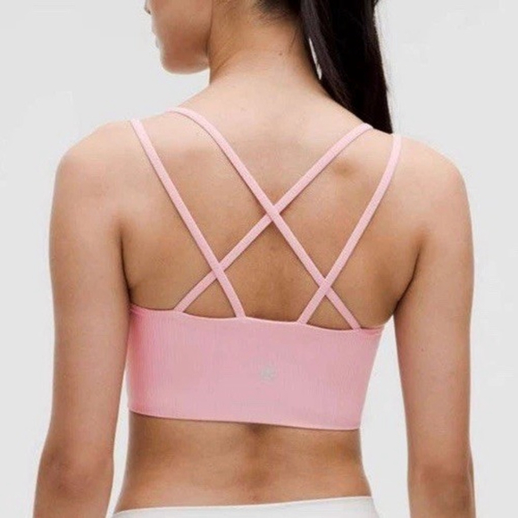 Lululemon Other - LULULEMON LIKE A CLOUD LONGLINE BRA B/C RIBBED PINK COLOR SIZE 4 NWT